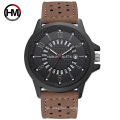 HANNAH MARTIN 1601 Sport man quartz wrist watch chronograph water resistant analog fashion leather men watches